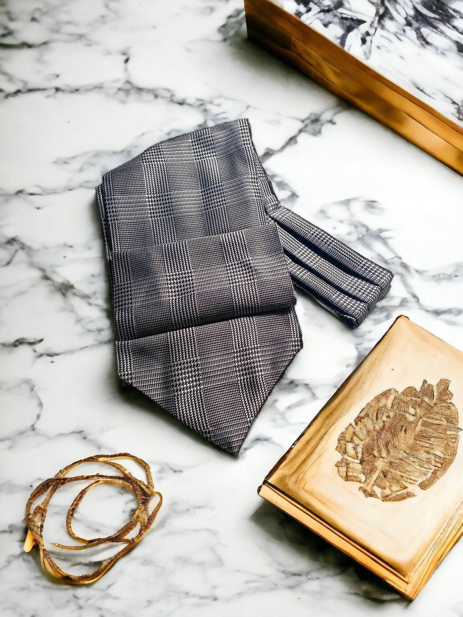 Ascot lavallière, Cravate foulard, cravate notaire soie G, mariage - Roaring 20s Paris