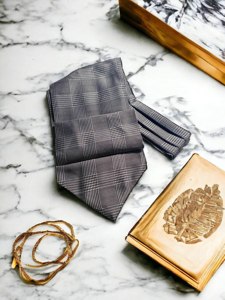 Ascot lavallière, Cravate foulard, cravate notaire soie G, mariage - Roaring 20s Paris