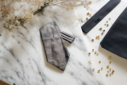 Ascot lavallière, Cravate foulard, cravate notaire soie G, mariage - Roaring 20s Paris