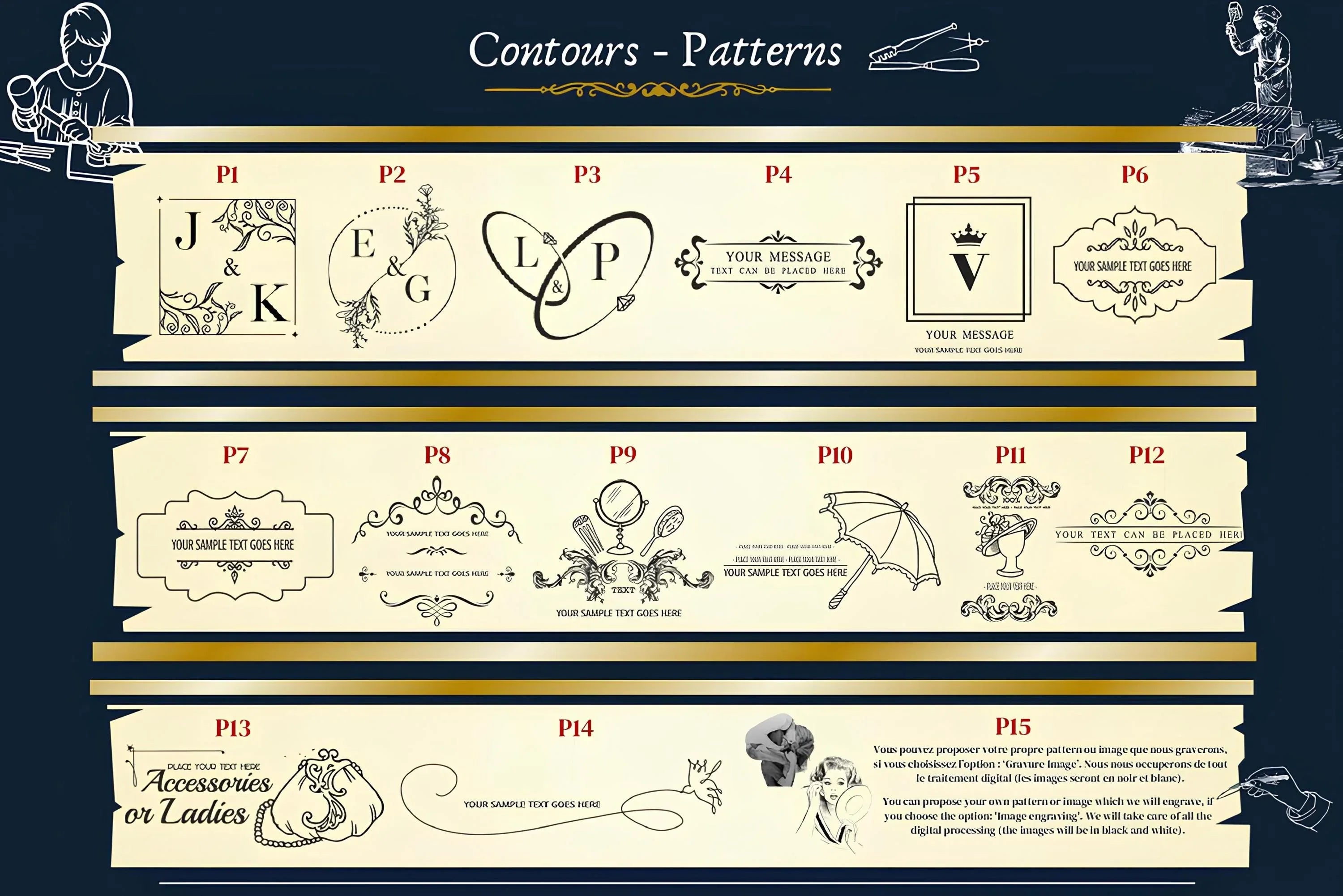 Boutons de manchette personnalisés Shelby – accessoire costume chic - Roaring 20s Paris