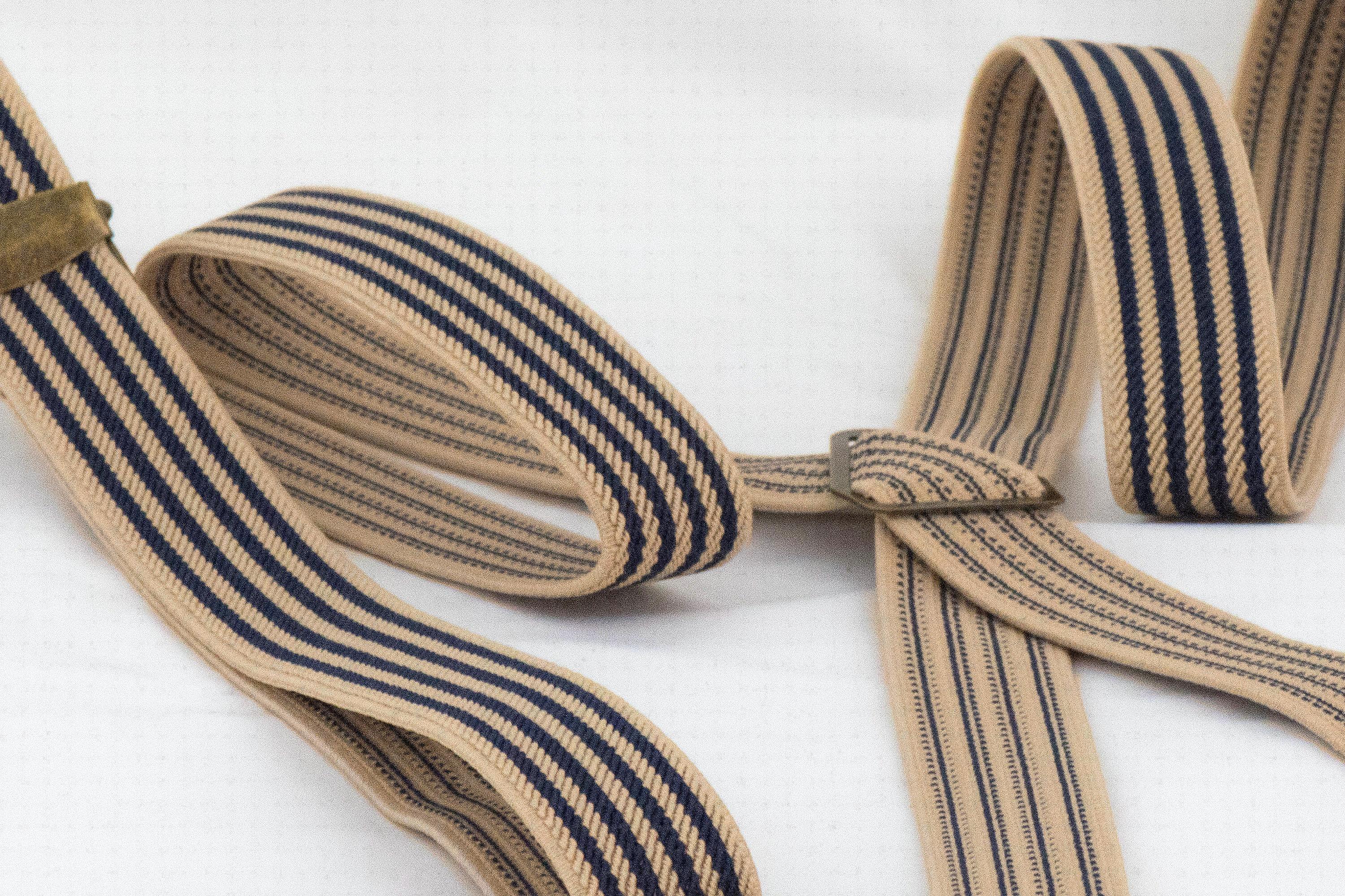 Bretelles Blue Gatsby – élastiques ajustables pour costume mariage - Roaring 20s Paris