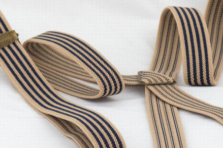 Bretelles Blue Gatsby – élastiques ajustables pour costume mariage - Roaring 20s Paris