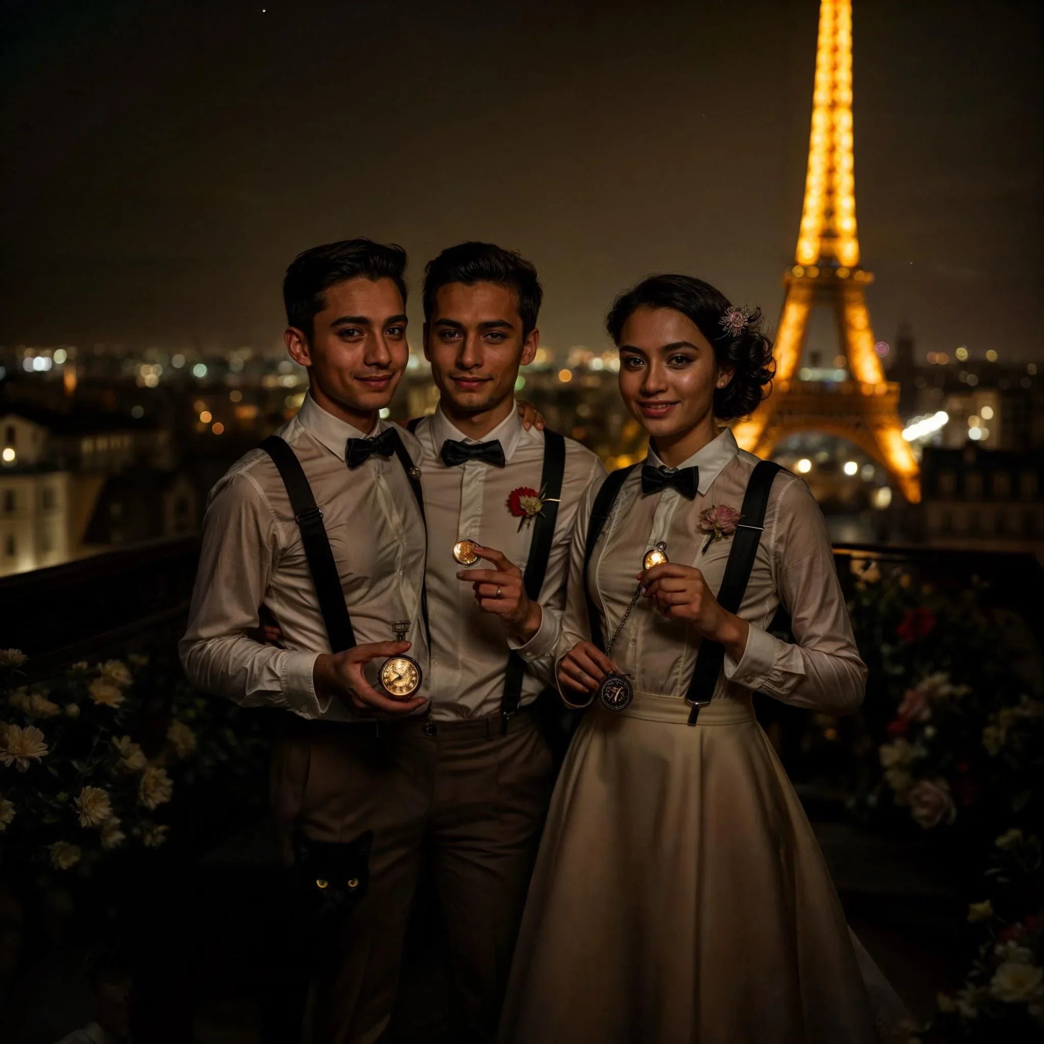 Bretelles Blue Gatsby – élastiques ajustables pour costume mariage - Roaring 20s Paris