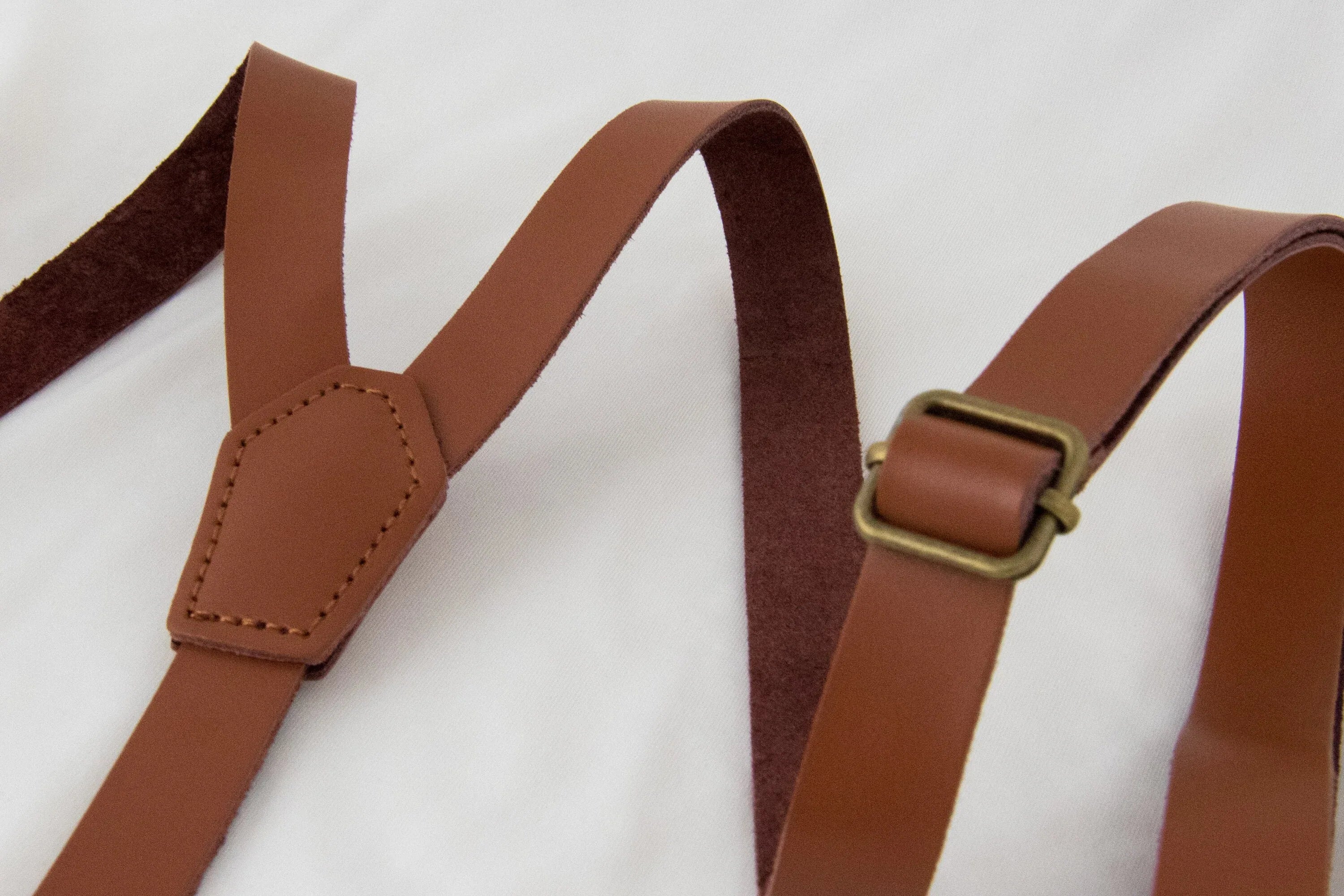 Bretelles cuir Michael Shelby – style vintage pour costume mariage - Roaring 20s Paris