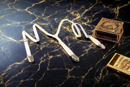 Bretelles cuir homme Polly Gray – style vintage pour costume chic - Roaring 20s Paris