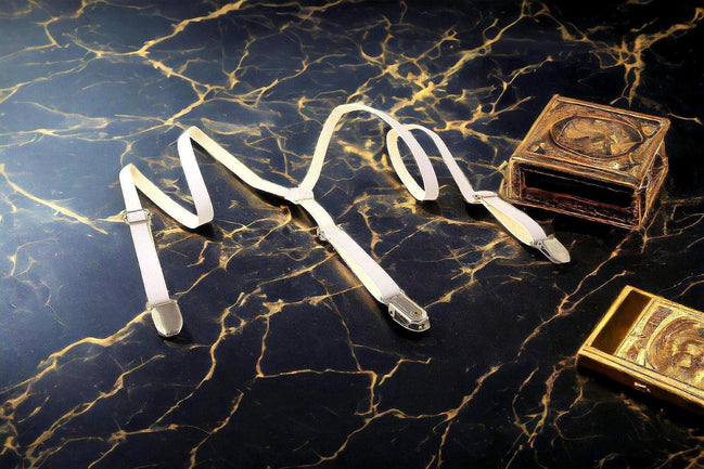 Bretelles cuir homme Polly Gray – style vintage pour costume chic - Roaring 20s Paris