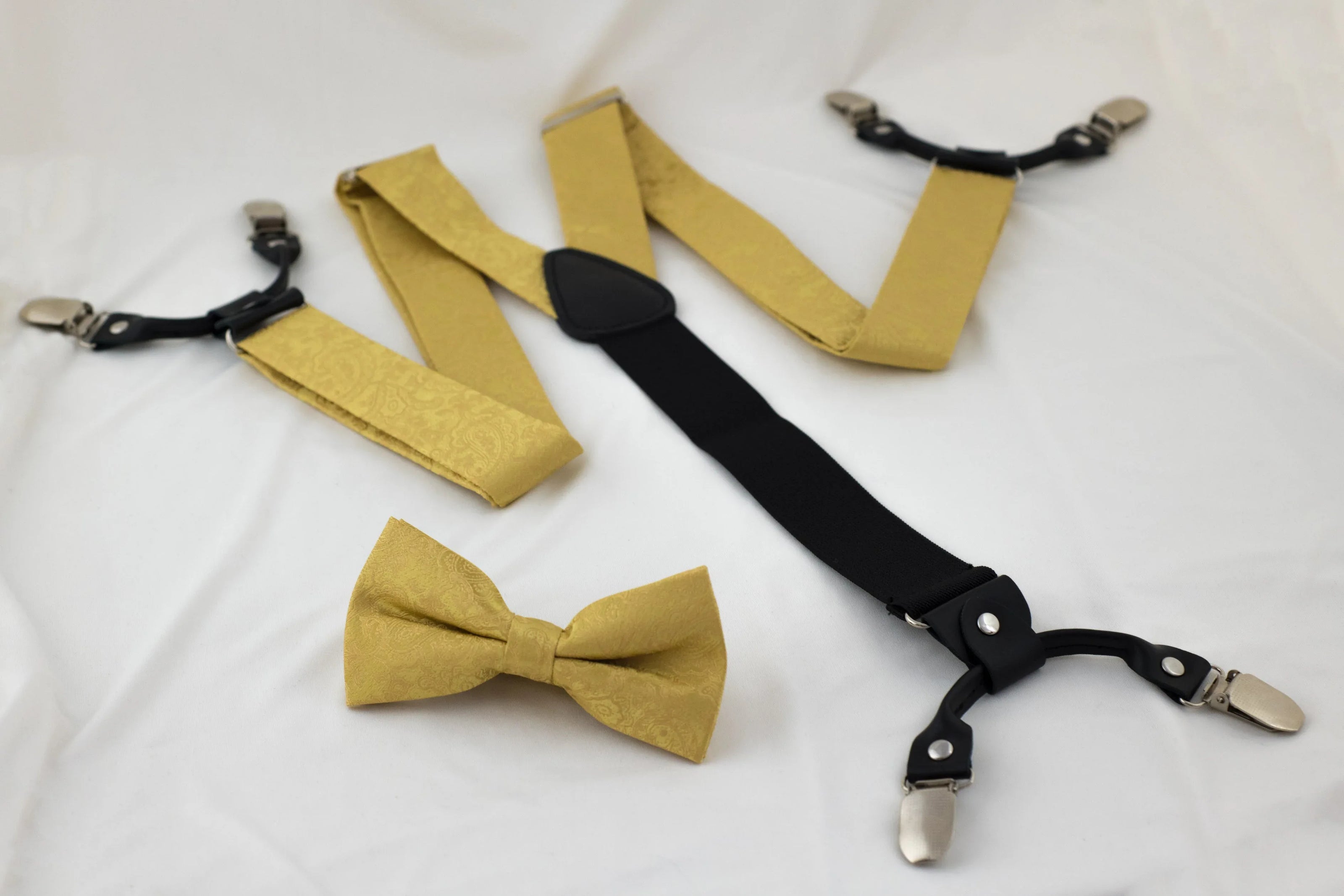 Bretelles personnalisée kit - bretelle ajustable pince jaune D costume - Roaring 20s Paris
