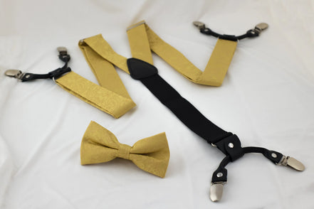 Bretelles personnalisée kit - bretelle ajustable pince jaune D costume - Roaring 20s Paris