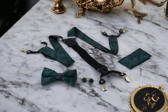 Bretelles personnalisée kit - bretelle ajustable pince vert C, costume - Roaring 20s Paris