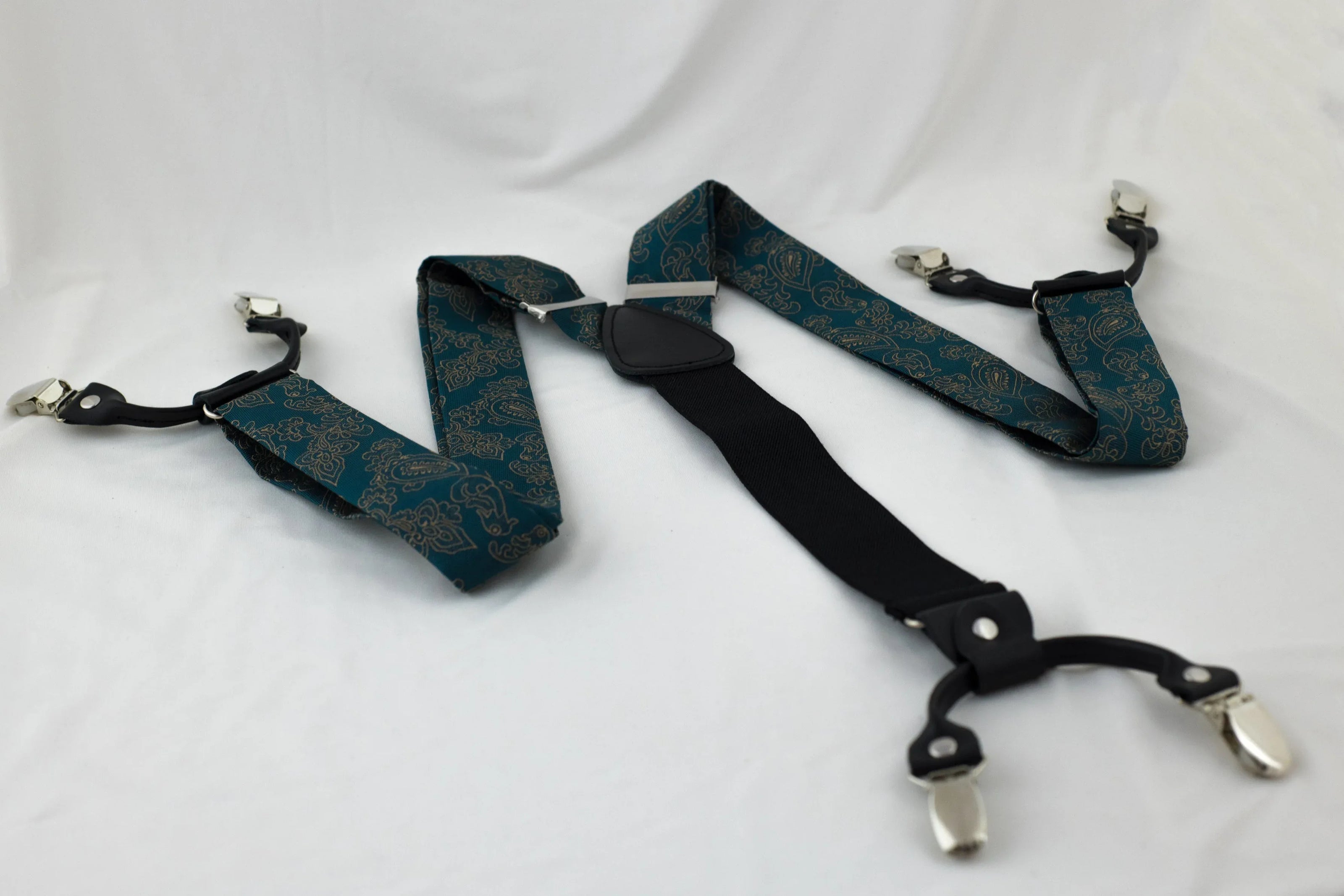 Bretelles personnalisée kit - bretelle ajustable pince vert C, costume - Roaring 20s Paris