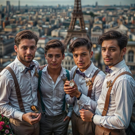 Bretelles vintage Polly Shelby – homme et femme, larges élégantes - Roaring 20s Paris