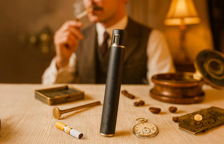 Briquet cigarette personnalisé GE acier noir – style élégant de poche - Roaring 20s Paris