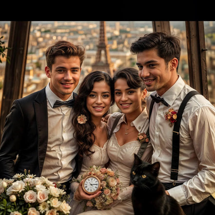 Briquet cigarette personnalisé GE acier noir – style élégant de poche - Roaring 20s Paris