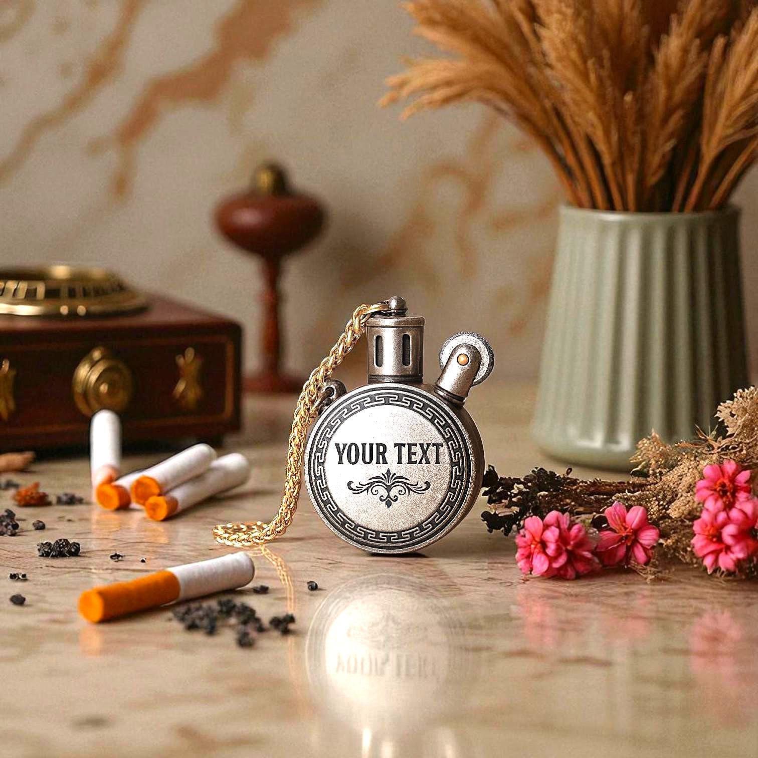 Briquet personnalisé CA en acier argent – style Zippo élégant de poche - Roaring 20s Paris