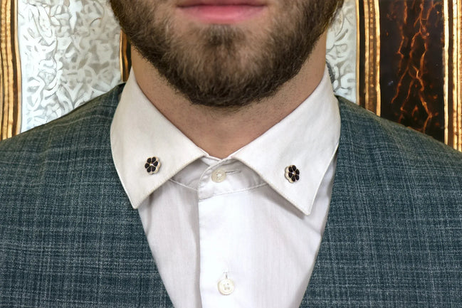 Broche épingle mariage témoin acier argent L – bijou vintage chic - Roaring 20s Paris