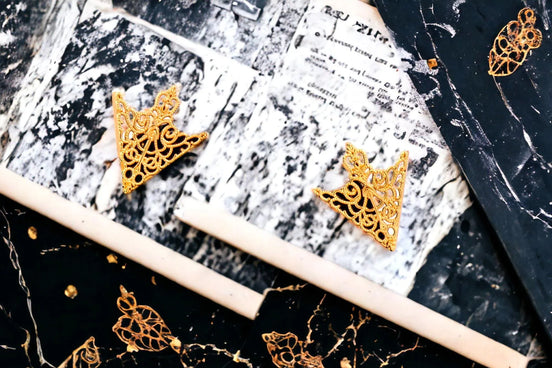 Broche épingle mariage tenue - épingle costume col femme acier or I - Roaring 20s Paris