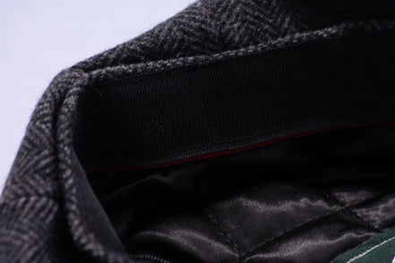 Casquette gavroche personnalisée J.Shelby – laine grise élégante - Roaring 20s Paris