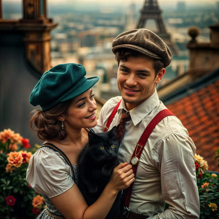 Casquette gavroche personnalisée vert F – idée tenue garçon d’honneur - Roaring 20s Paris