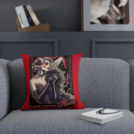 Coussin glamour femme - housse coussin coton français vintage - Roaring 20s Paris