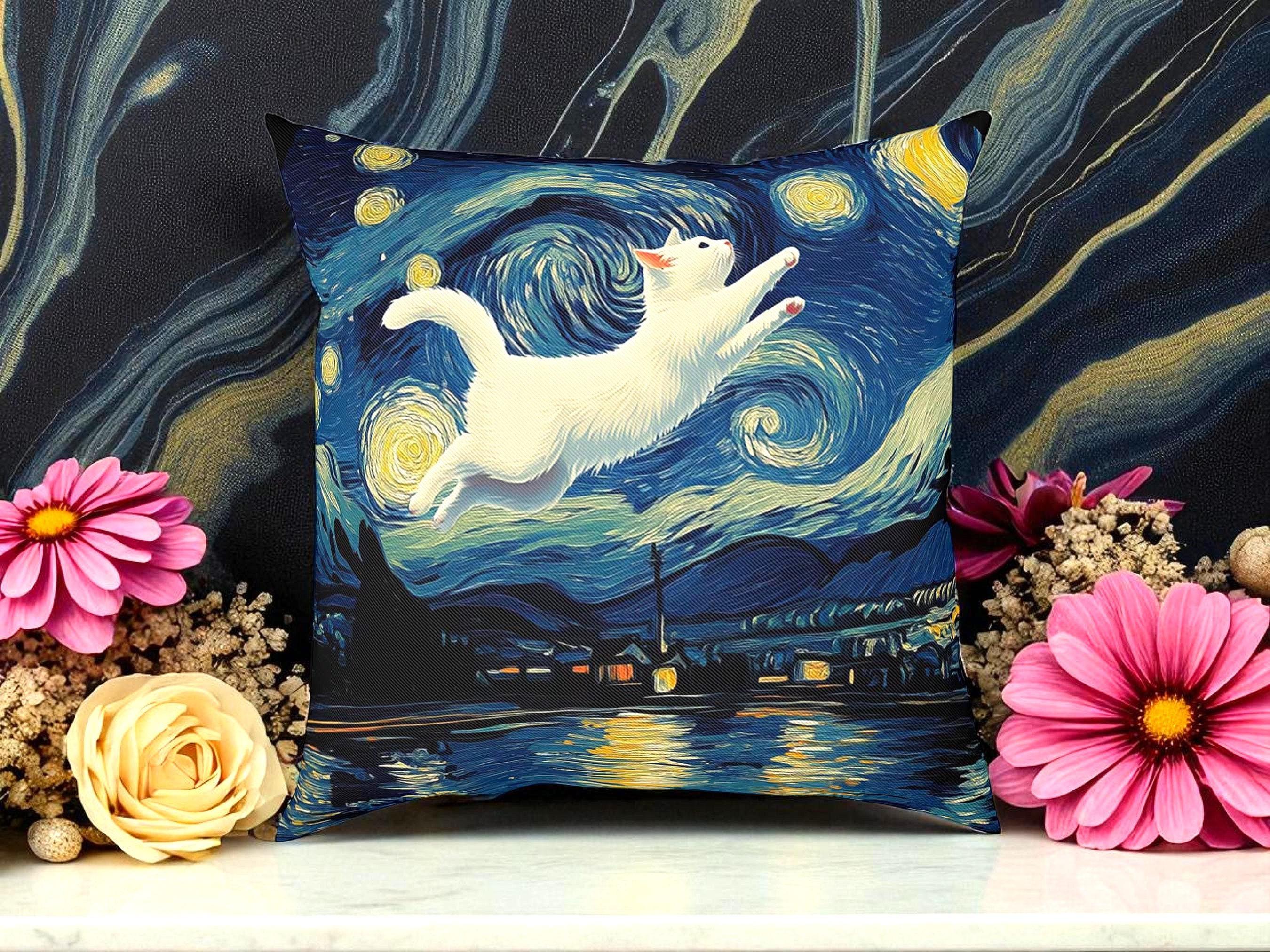 Coussin salon canapé motif custom, coussin design cadeau Van Gogh - Roaring 20s Paris