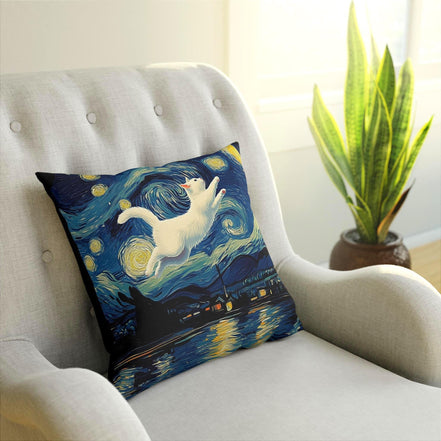 Coussin salon canapé motif custom, coussin design cadeau Van Gogh - Roaring 20s Paris
