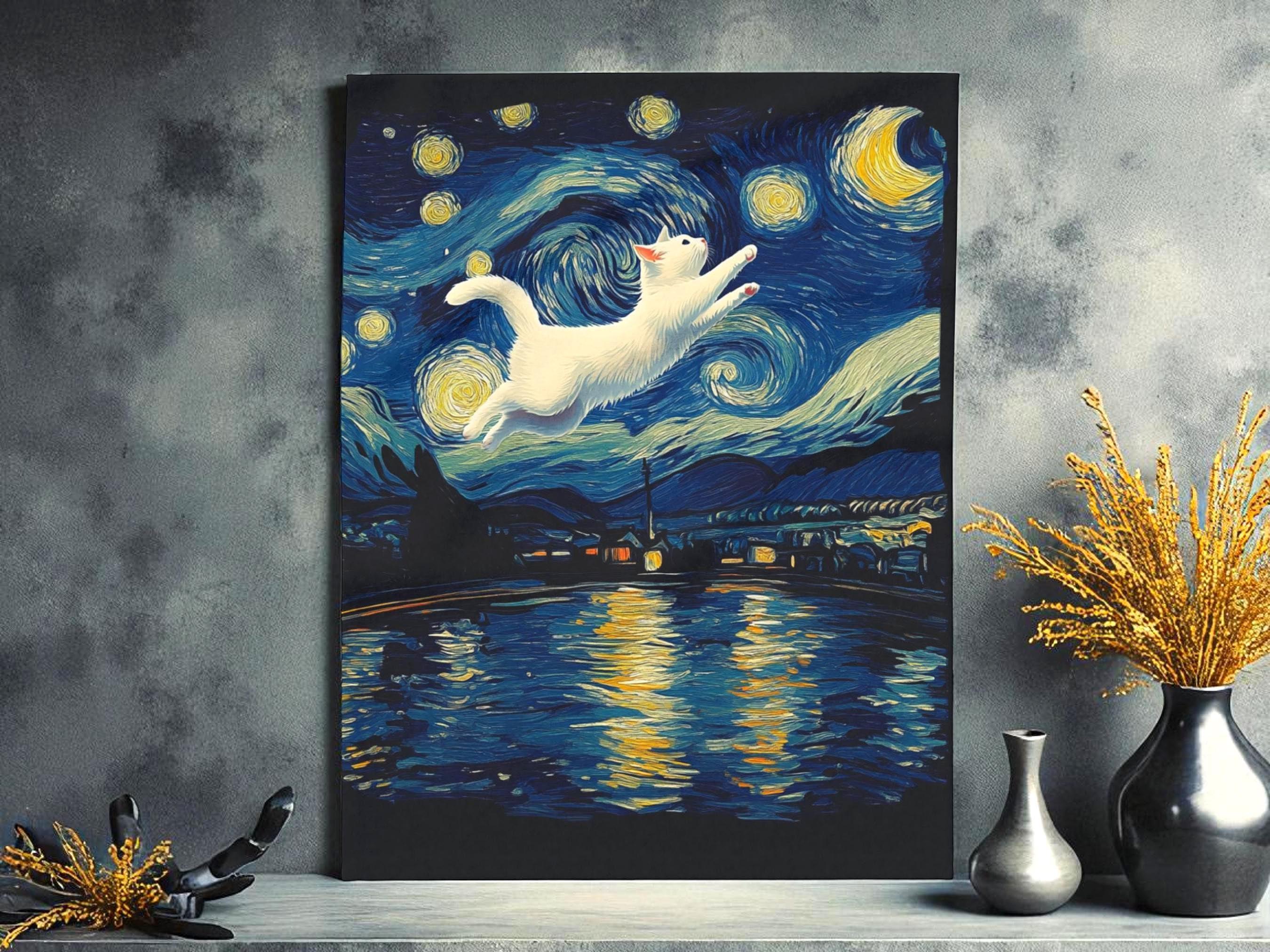 Couverture bébé polaire chat Van Gogh, plaid salon Broadway vintage - Roaring 20s Paris