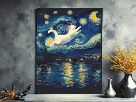 Couverture bébé polaire chat Van Gogh, plaid salon Broadway vintage - Roaring 20s Paris