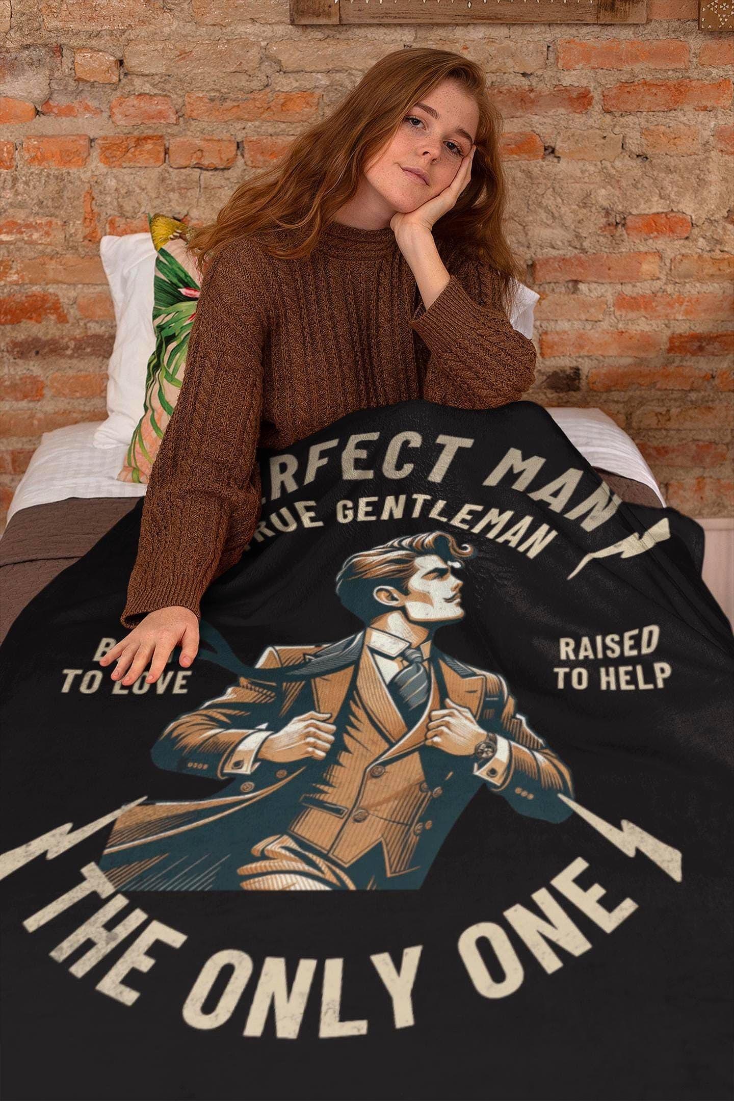 Couverture bébé polaire gentleman, plaid salon canapé ancien broadway - Roaring 20s Paris