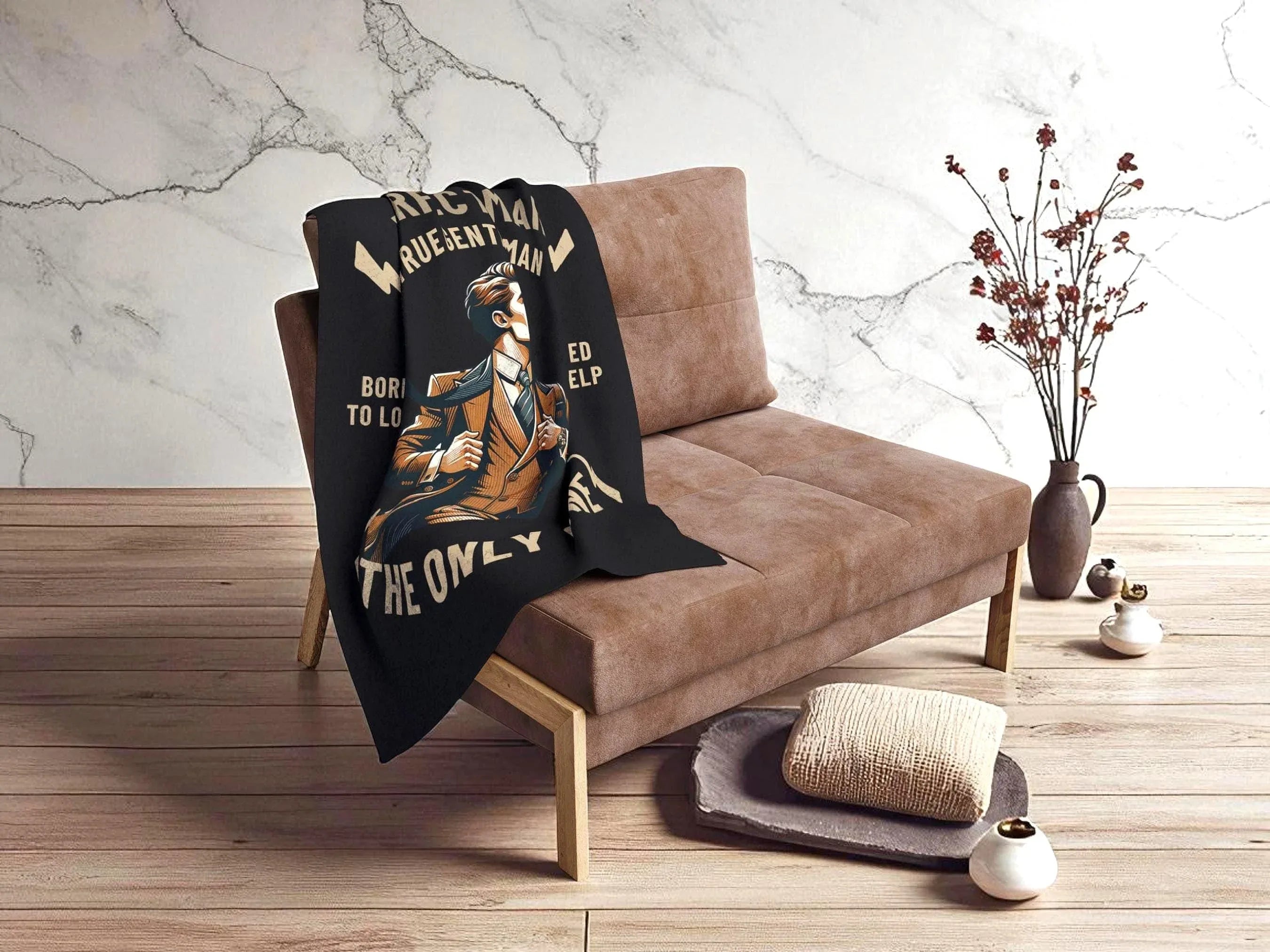 Couverture bébé polaire gentleman, plaid salon canapé ancien broadway - Roaring 20s Paris