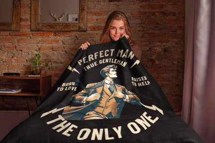 Couverture bébé polaire gentleman, plaid salon canapé ancien broadway - Roaring 20s Paris