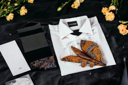 Cravate Ascot lavallière en soie jaune D – foulard homme mariage chic - Roaring 20s Paris