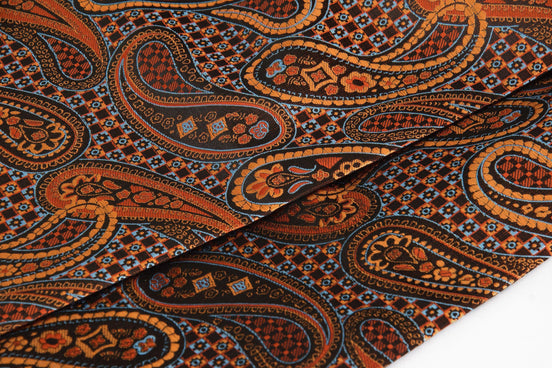 Cravate Ascot soie orange Risos – idée mariage chic ou cadeau unique - Roaring 20s Paris