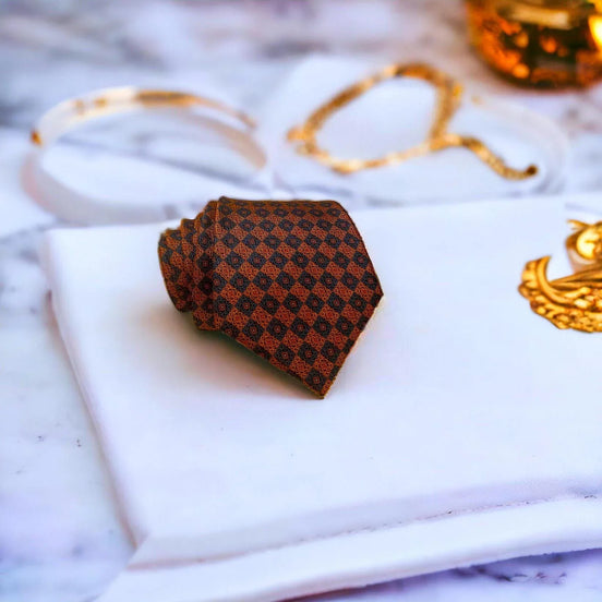 Cravate de costume, cravate notaire homme, cravate motif soie bleu E - Roaring 20s Paris