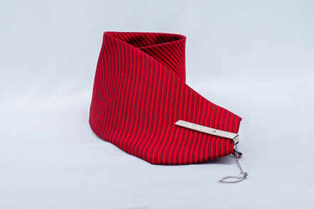 Cravate de costume, cravate notaire homme, cravate motif soie rouge I - Roaring 20s Paris