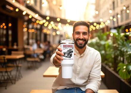 Gobelet léger secouable Redbull F1 - tumbler vintage 40 oz inox - Roaring 20s Paris