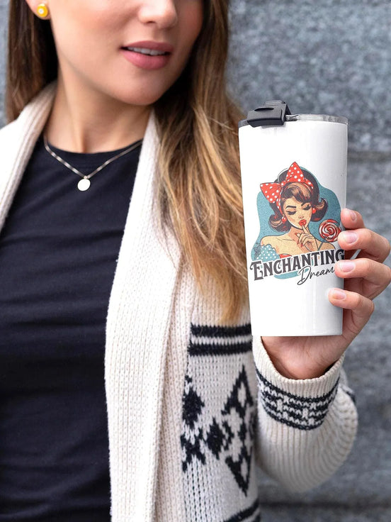 Gobelet léger secouable femme - gobelet tumbler café voyage - Roaring 20s Paris