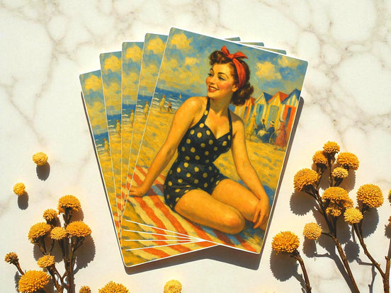 Jeu de poker pin-up femme imprimé mode 1920, cartes poker cadeau - Roaring 20s Paris