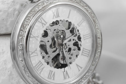 Montre Gousset personnalisée - montre de poche acier argent Pollock - Roaring 20s Paris