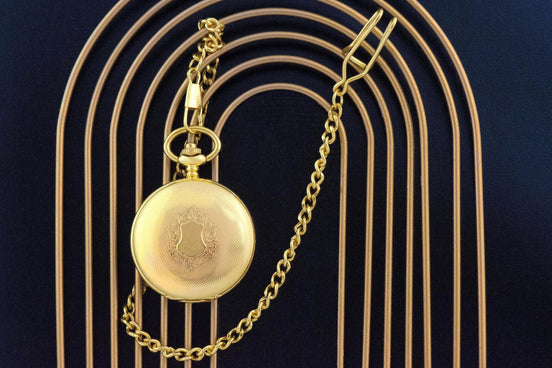 Montre Gousset personnalisée - montre de poche acier or Stevenson - Roaring 20s Paris