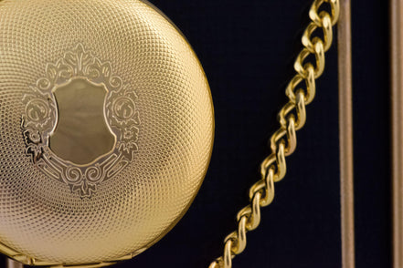 Montre Gousset personnalisée - montre de poche acier or Stevenson - Roaring 20s Paris