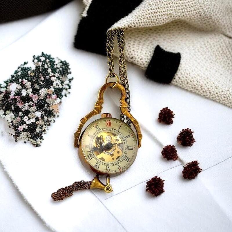 Montre de poche Downton acier – cadeau élégant personnalisé - Roaring 20s Paris