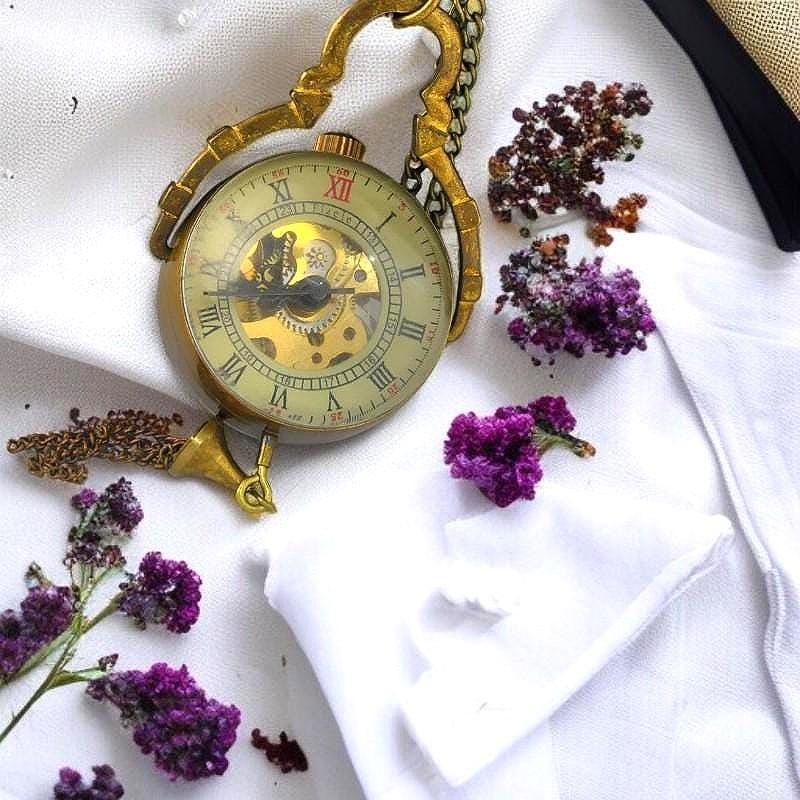 Montre de poche Downton acier – cadeau élégant personnalisé - Roaring 20s Paris