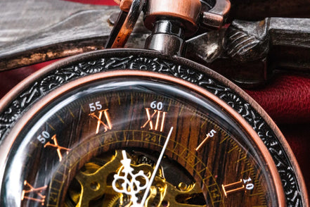 Montre de poche Lamartine acier squelette – cadeau anniversaire unique - Roaring 20s Paris