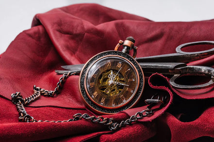 Montre de poche Lamartine acier squelette – cadeau anniversaire unique - Roaring 20s Paris