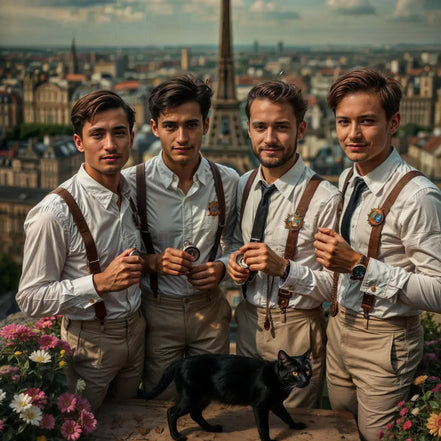 Cravate en soie fleurie Shay – élégance costume homme - Roaring 20s Paris