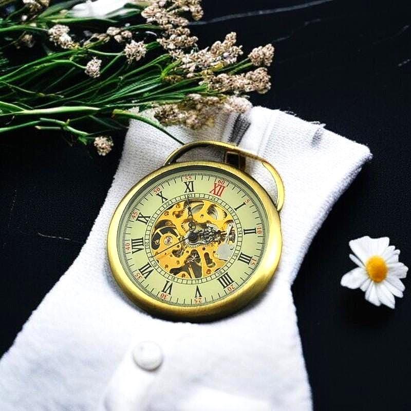 Montre de poche personnalisée laiton AZ – idée cadeau Peaky Blinders - Roaring 20s Paris