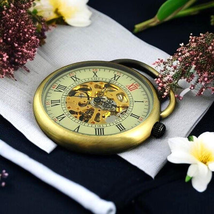 Montre de poche personnalisée laiton AZ – idée cadeau Peaky Blinders - Roaring 20s Paris