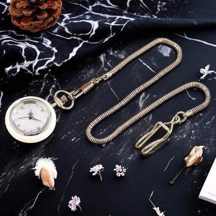 Montre gousset mécanique acier blanc Proust – idée cadeau personnalisé - Roaring 20s Paris