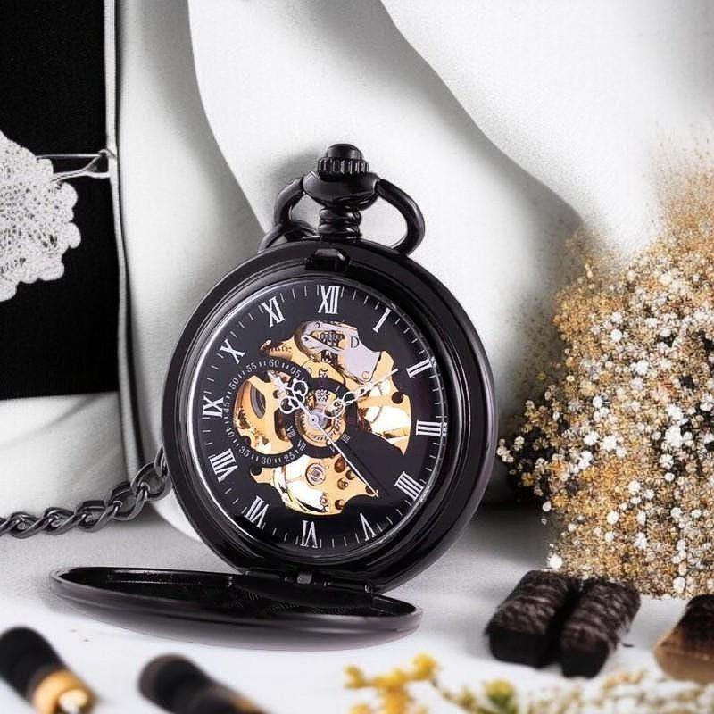 Montre gousset personnalisée acier Jefferson – cadeau élégant - Roaring 20s Paris