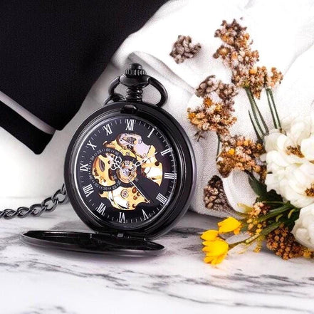 Montre gousset personnalisée acier Jefferson – cadeau élégant - Roaring 20s Paris